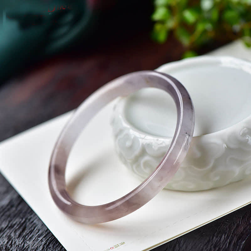Nimara Ritual Purple Golden Silk Jade Wealth Bracelet Bangle