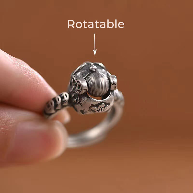 Nimara Ritual Lucky FengShui PiXiu Copper Coin Rotatable Ring