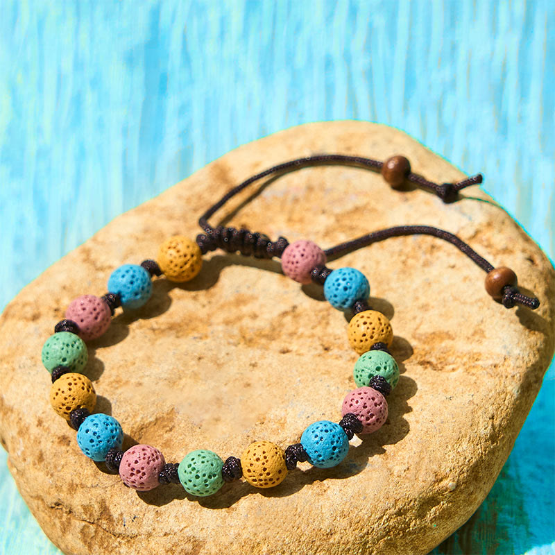 Nimara Ritual Colorful Lava Rock Support Bracelet
