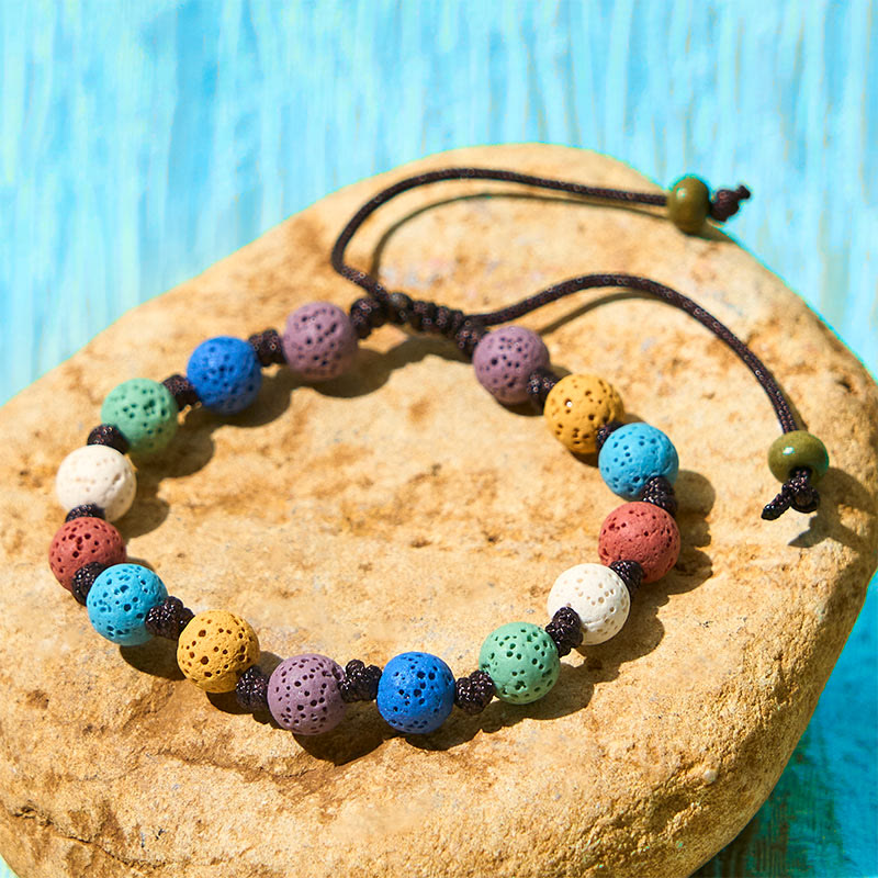 Nimara Ritual Colorful Lava Rock Support Bracelet