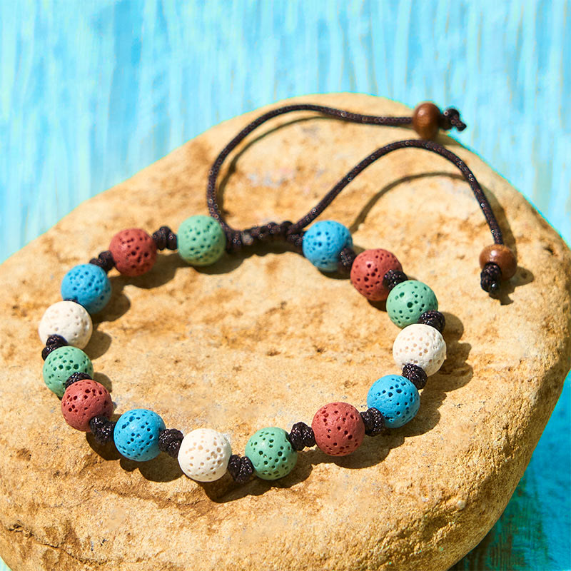 Nimara Ritual Colorful Lava Rock Support Bracelet