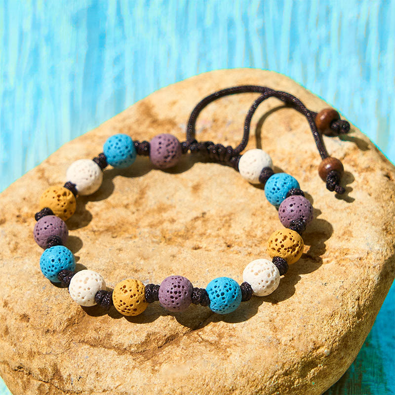 Nimara Ritual Colorful Lava Rock Support Bracelet