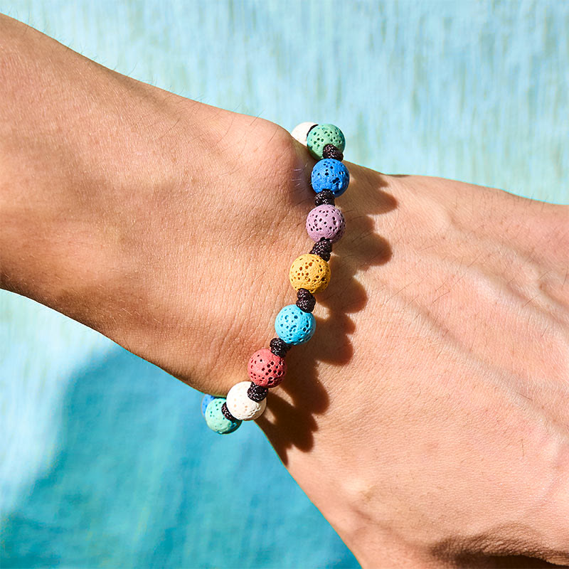 Nimara Ritual Colorful Lava Rock Support Bracelet