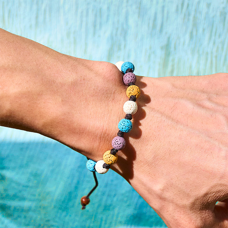 Nimara Ritual Colorful Lava Rock Support Bracelet