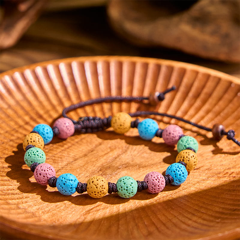 Nimara Ritual Colorful Lava Rock Support Bracelet
