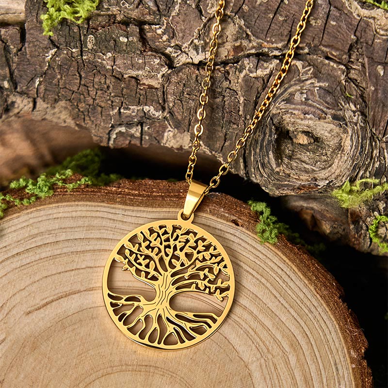 Nimara Ritual The Tree Of Life Titanium Steel Enlightenment Necklace Pendant
