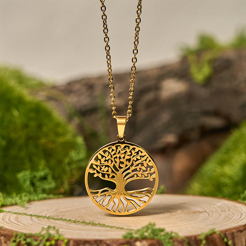 Nimara Ritual The Tree Of Life Titanium Steel Enlightenment Necklace Pendant