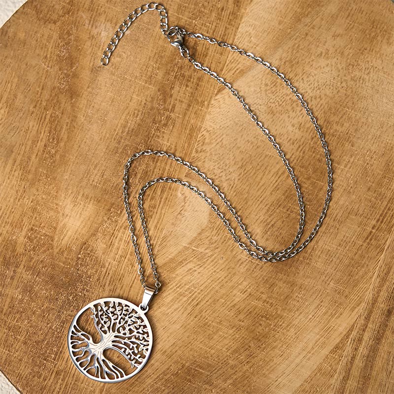 Nimara Ritual The Tree Of Life Titanium Steel Enlightenment Necklace Pendant