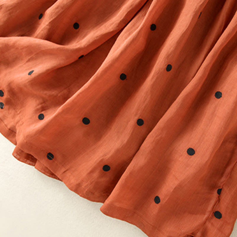 Nimara Ritual Artistic Vintage Dot Pattern Women's Pleated Skirt