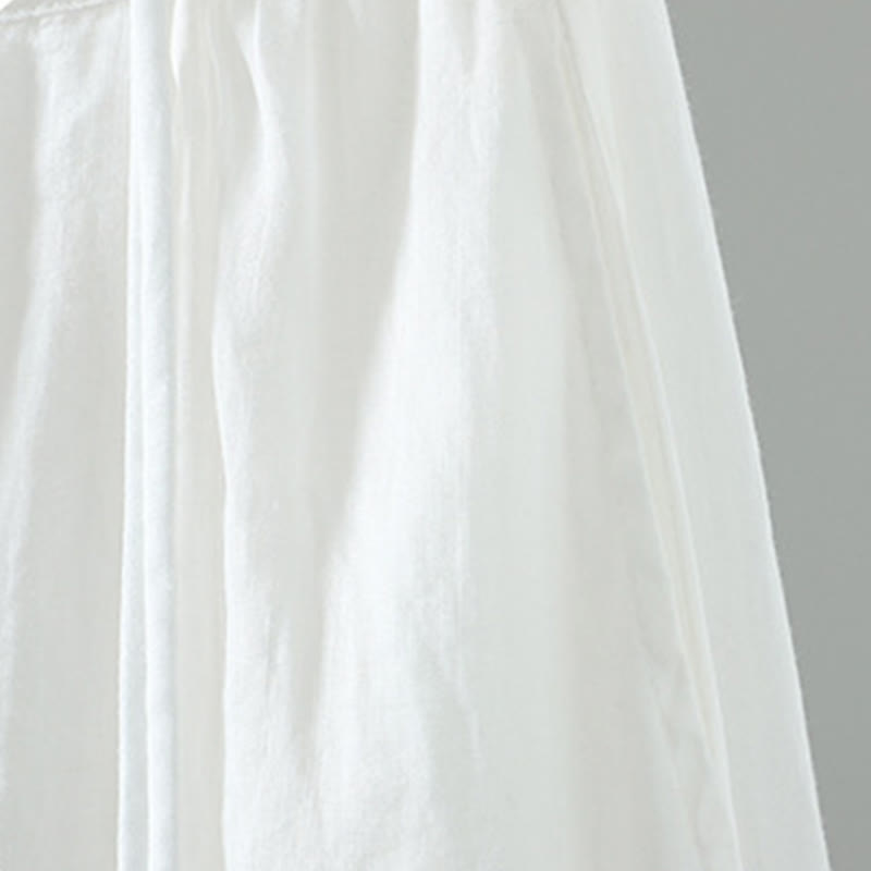 Nimara Ritual Summer Retro Pure Color Tassel Design Women's Skirt With Pockets