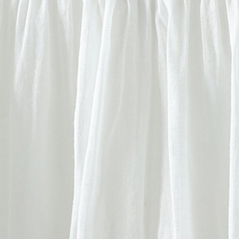 Nimara Ritual Summer Retro Pure Color Tassel Design Women's Skirt With Pockets