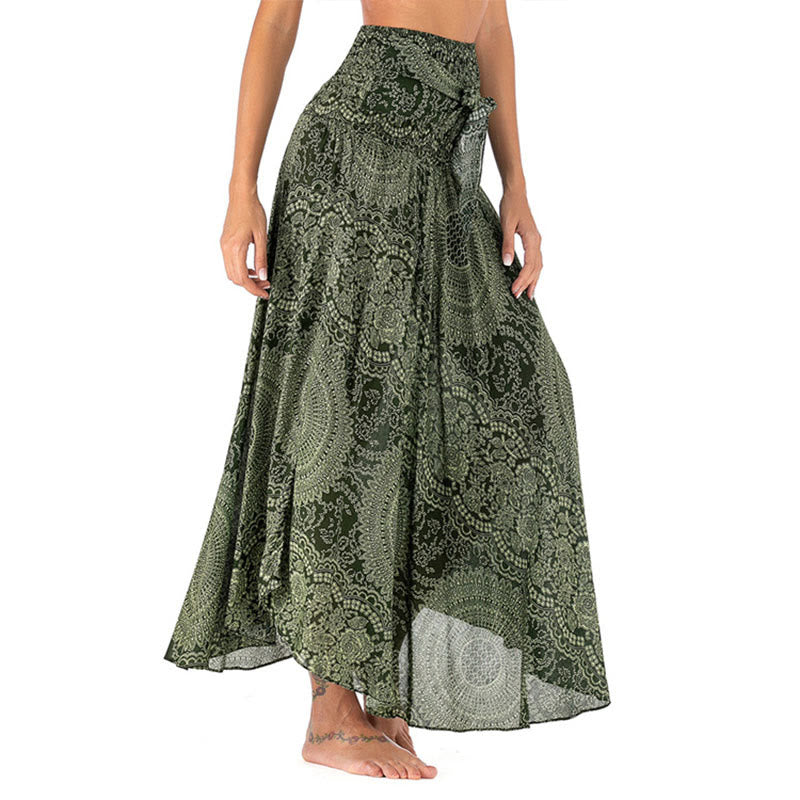 Nimara Ritual Two Style Wear Boho Compass Rose Flower Skirt Dress