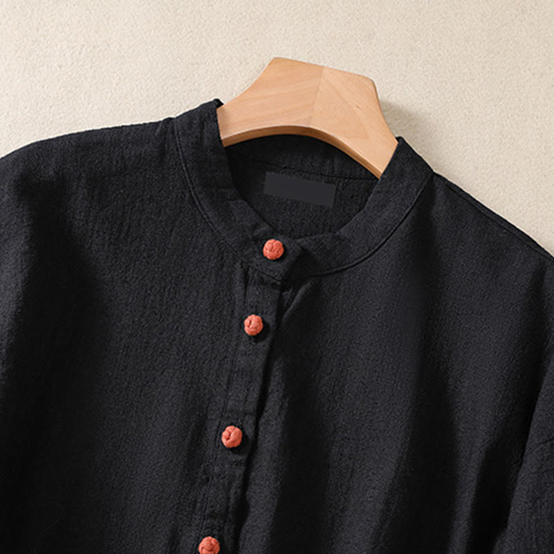 Nimara Ritual Casual Buttons Crew Neck Women's Long Sleeve Shirt With Pockets