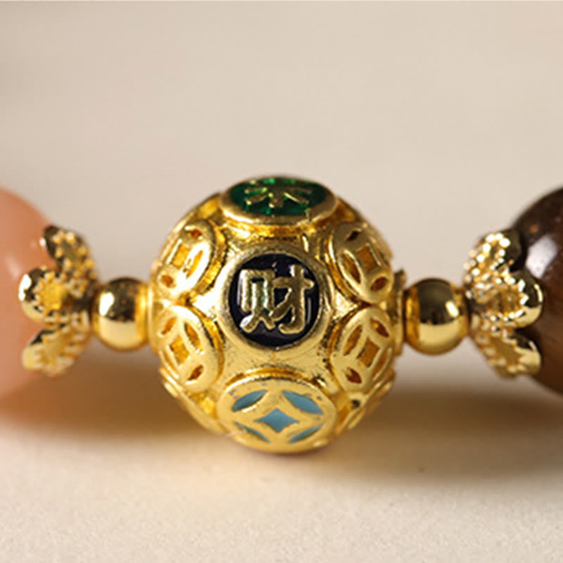 Nimara Ritual Natural Citrine Fu Character Lucky Beast Prosperity Bracelet