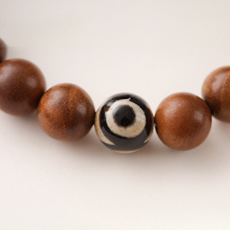 Nimara Ritual Lightning Struck Wood Red Phantom Yin Yang Protection Bracelet