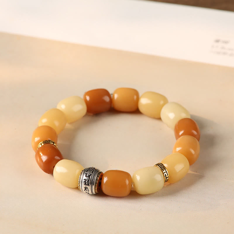 Nimara Ritual Bodhi Seed Om Mani Padme Hum Lion Head Peace Bracelet