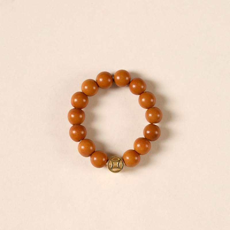 Nimara Ritual Olive Pit Bead Copper Coin Inner Strength Ring