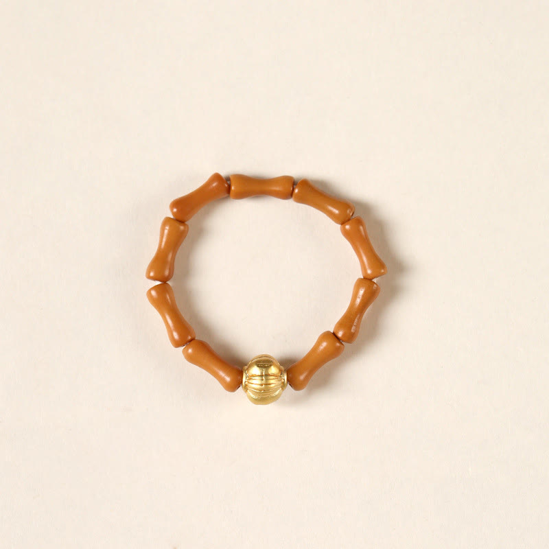 Nimara Ritual Olive Pit Bead Copper Coin Inner Strength Ring