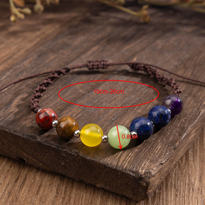 Nimara Ritual Natural Various Crystals Tiger Eye Amethyst Courage Rope Bracelet