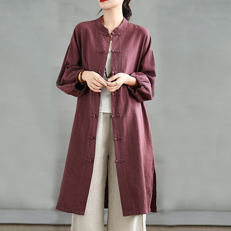 Nimara Ritual Casual Frog-button Women's Coat With Pockets