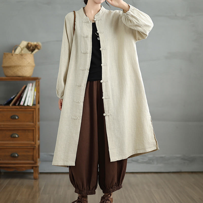 Nimara Ritual Casual Frog-button Women's Coat With Pockets