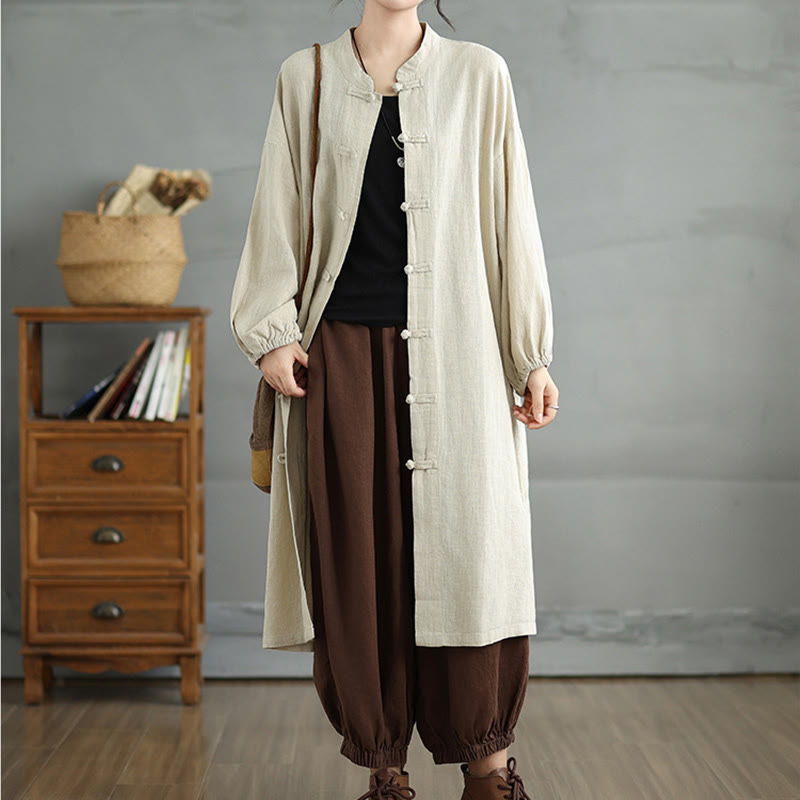 Nimara Ritual Casual Frog-button Women's Coat With Pockets