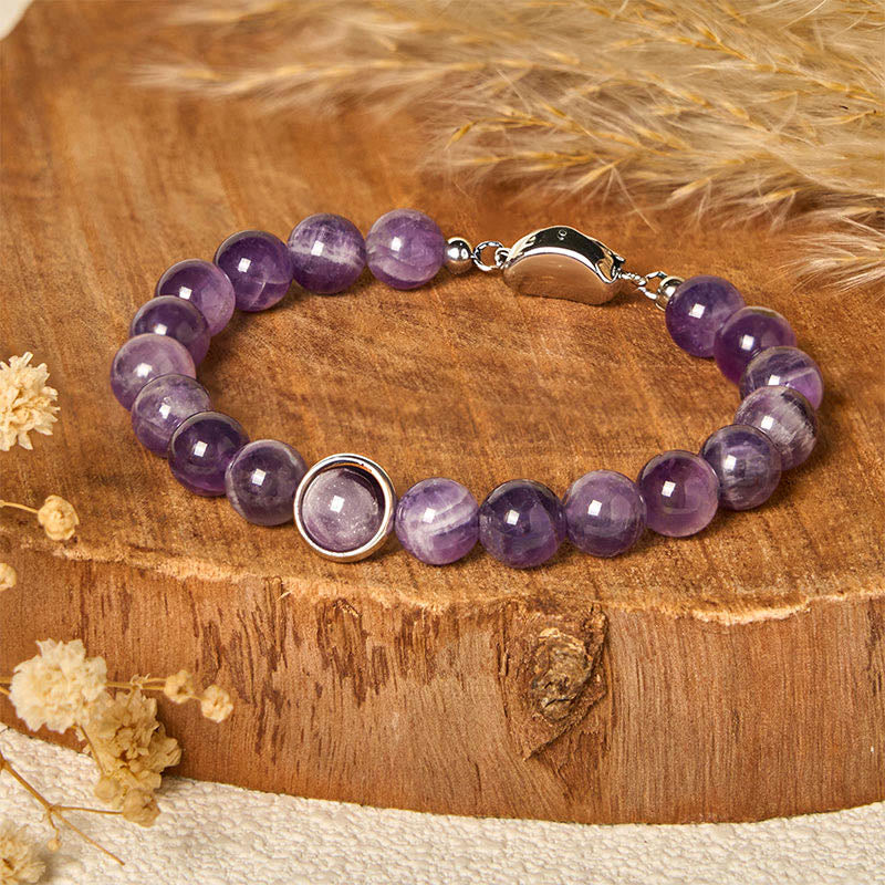 Nimara Ritual Natural Amethyst Beads Balance Relieves Stress Buckle Bracelet