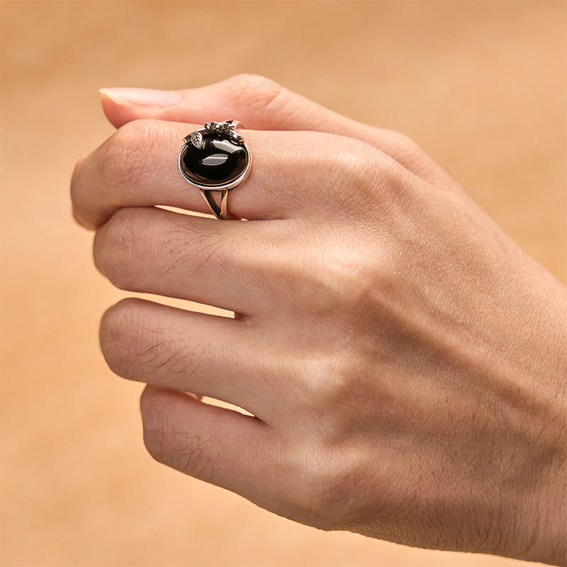 Nimara Ritual Copper Rose Flower Adjustable Self Care Ring