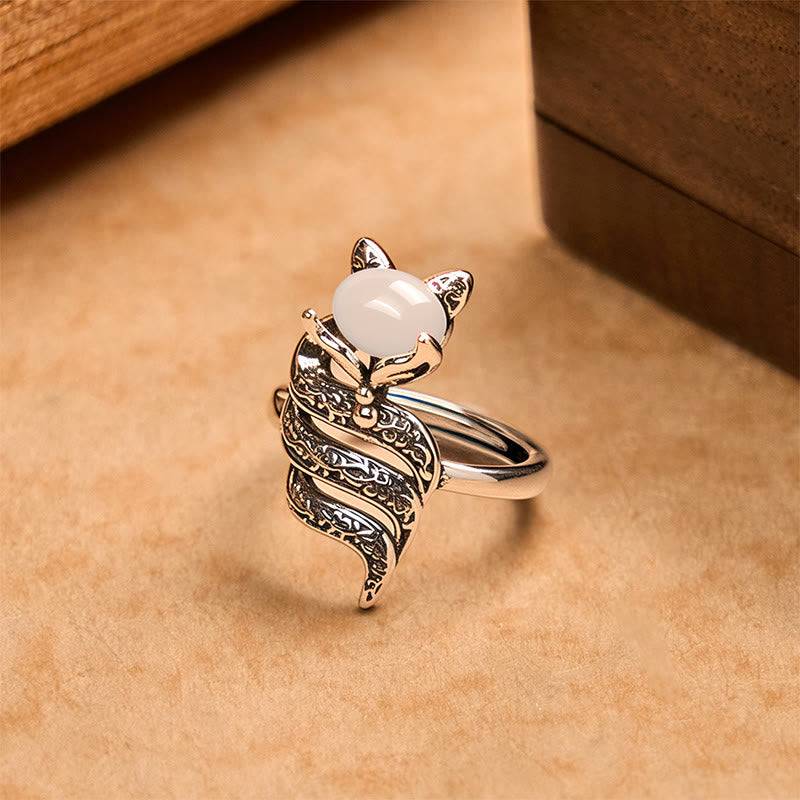 Nimara Ritual Copper Fox Head Open Healing Ring