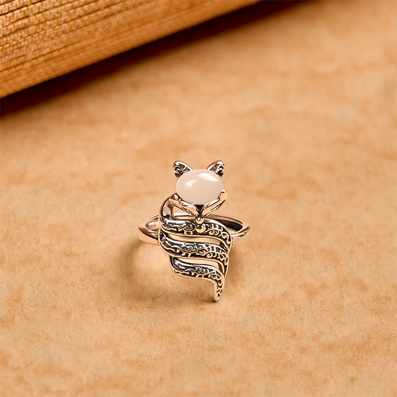 Nimara Ritual Copper Fox Head Open Healing Ring