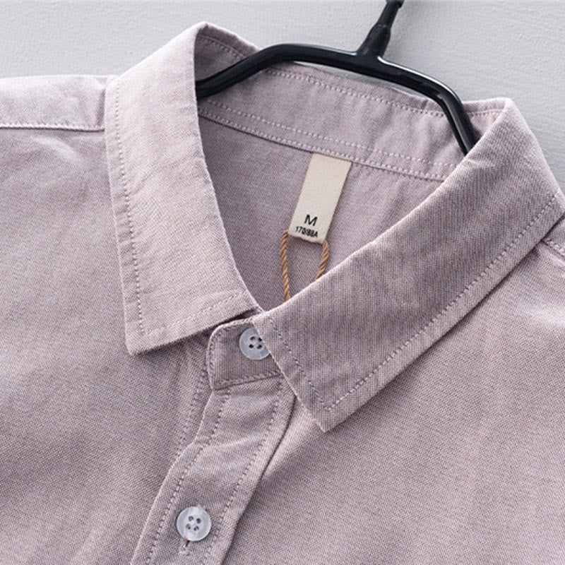 Nimara Ritual Solid Color Long Sleeve Buttons Down Design Men Cotton Shirt Clothing