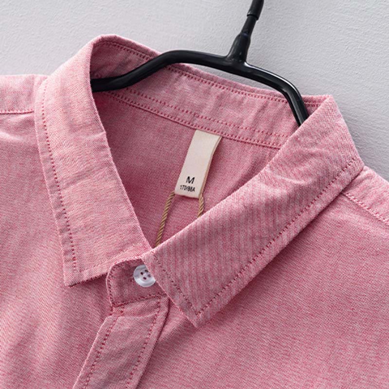 Nimara Ritual Solid Color Long Sleeve Buttons Down Design Men Cotton Shirt Clothing