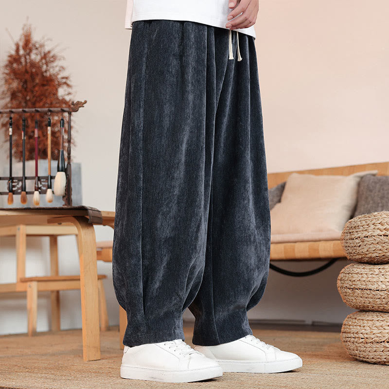 Nimara Ritual Casual Solid Color Simple Design Men's Cotton Pants With Pockets