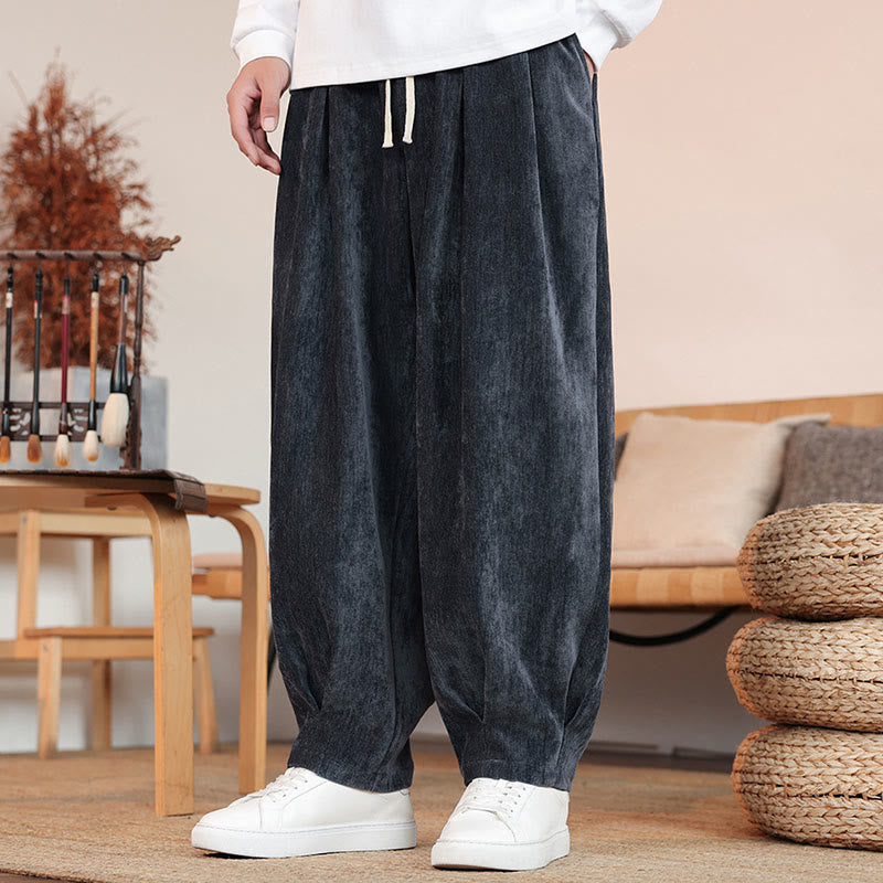 Nimara Ritual Casual Solid Color Simple Design Men's Cotton Pants With Pockets