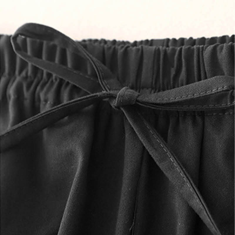 Nimara Ritual Plain 7-8 Length Women's Harem Cotton Pants With Pockets