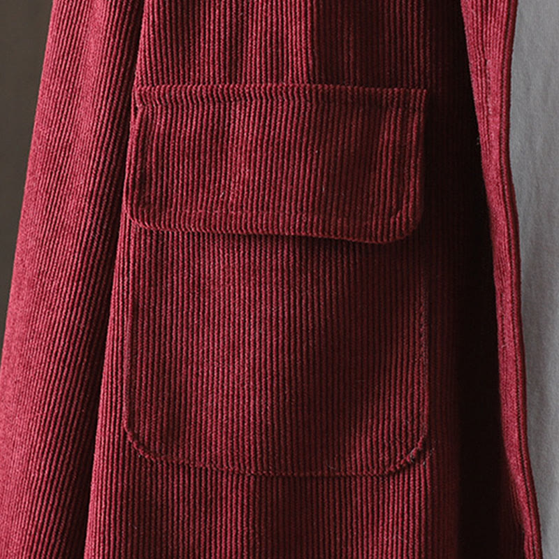 Nimara Ritual Corduroy Women's Cotton Long Sleeve Jacket With Pockets
