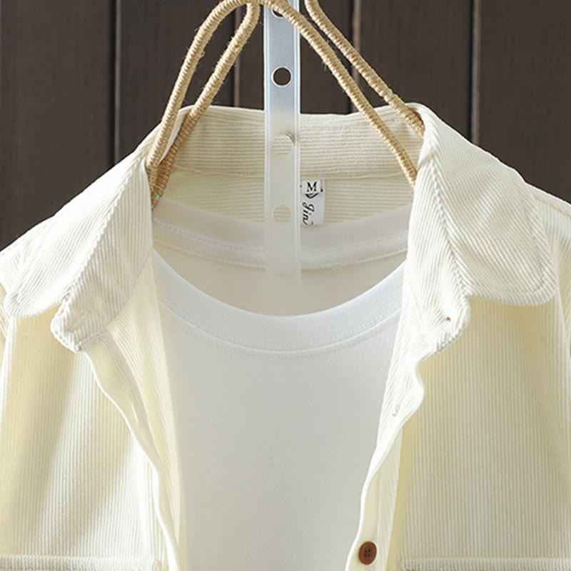 Nimara Ritual Corduroy Women's Cotton Long Sleeve Jacket With Pockets