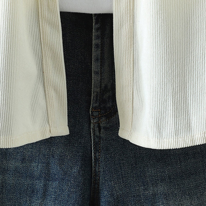 Nimara Ritual Corduroy Women's Cotton Long Sleeve Jacket With Pockets