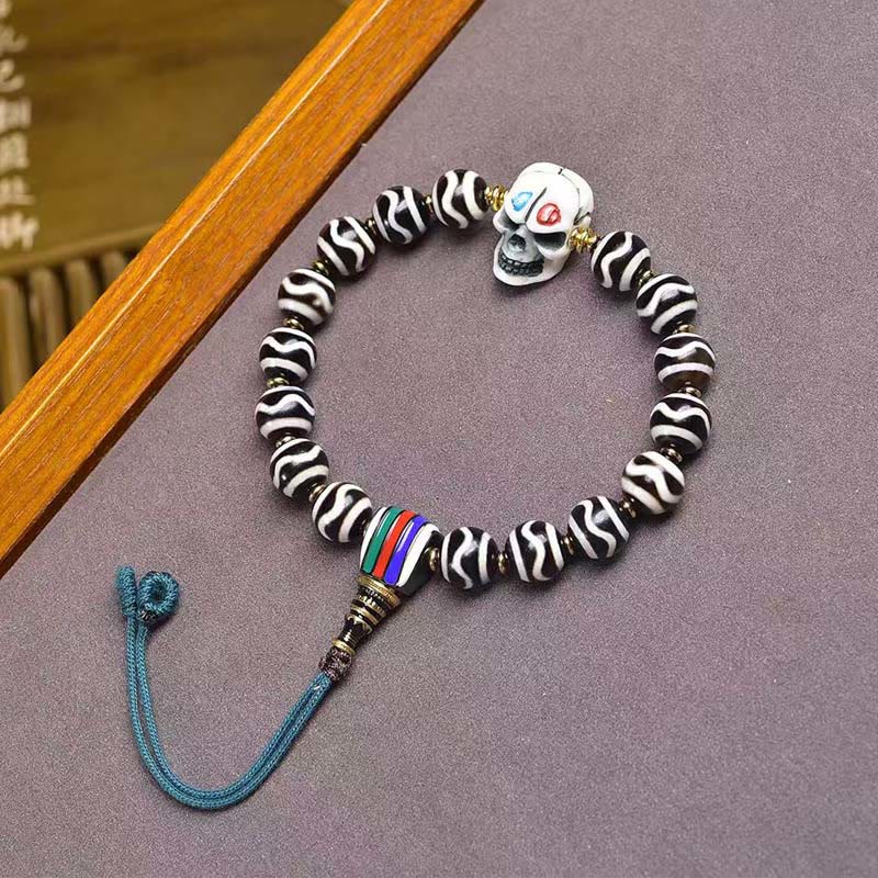Nimara Ritual Tibetan Dzi Bead The Lord of the Corpse Forest Protection Bracelet