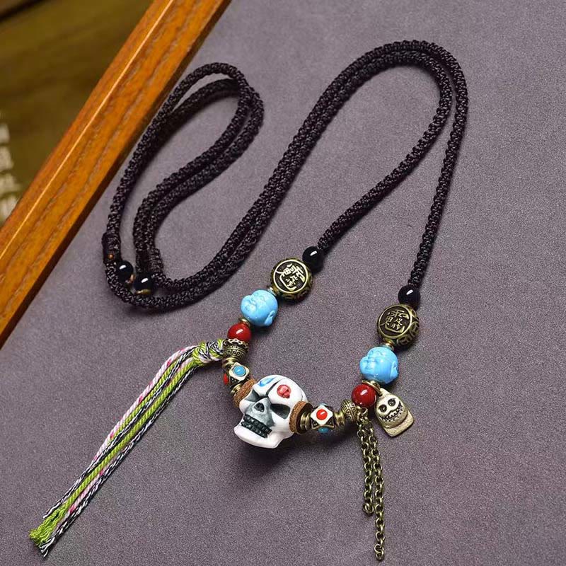 Nimara Ritual Tibetan Skull The Lord Of The Corpse Forest Keep Away Evil Spirits Necklace Pendant