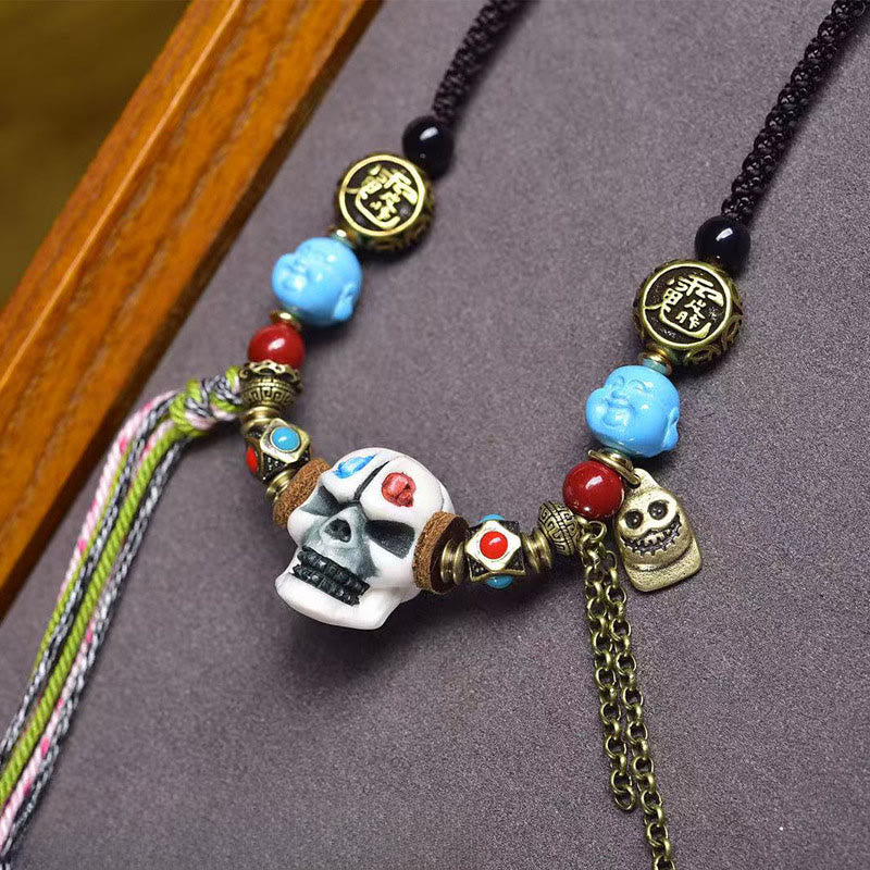 Nimara Ritual Tibetan Skull The Lord Of The Corpse Forest Keep Away Evil Spirits Necklace Pendant