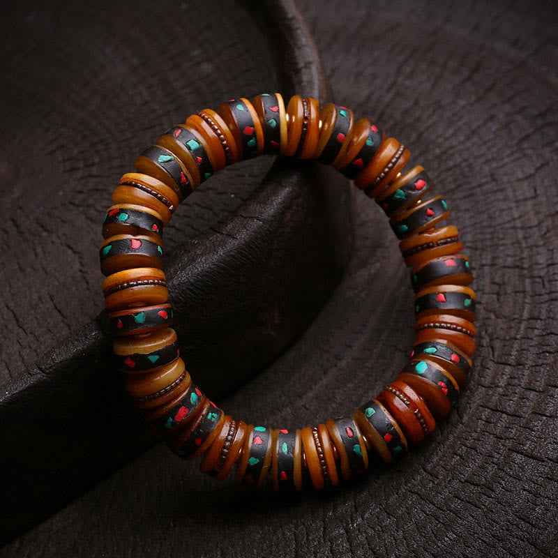 Nimara Ritual Tibet Bone Beads The Lord Of The Corpse Forest Reminders of Our Impermanence Bracelet