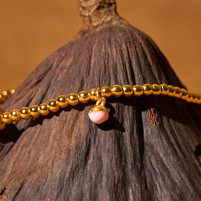 Nimara Ritual Copper Brass Plated 24k Gold Beads Gourd Wealth Bracelet