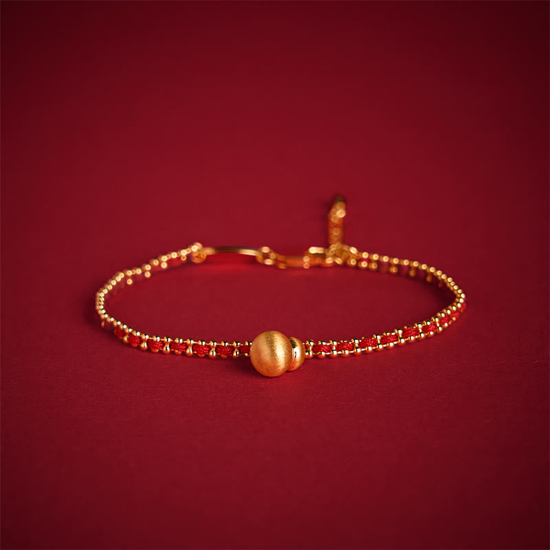 Nimara Ritual Red String Copper Brass Gourd Strength Wealth Bracelet