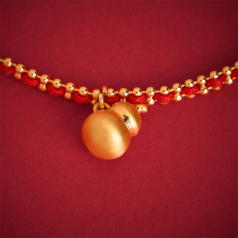 Nimara Ritual Red String Copper Brass Gourd Strength Wealth Bracelet