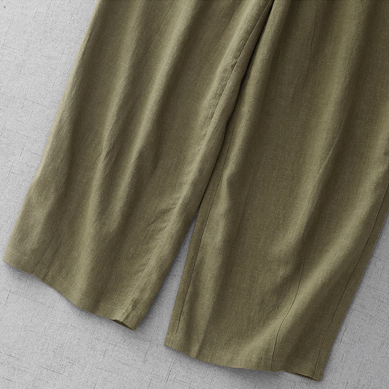 Nimara Ritual Casual Plain Rope Women's Cotton 7-8 Length Pants With Pockets