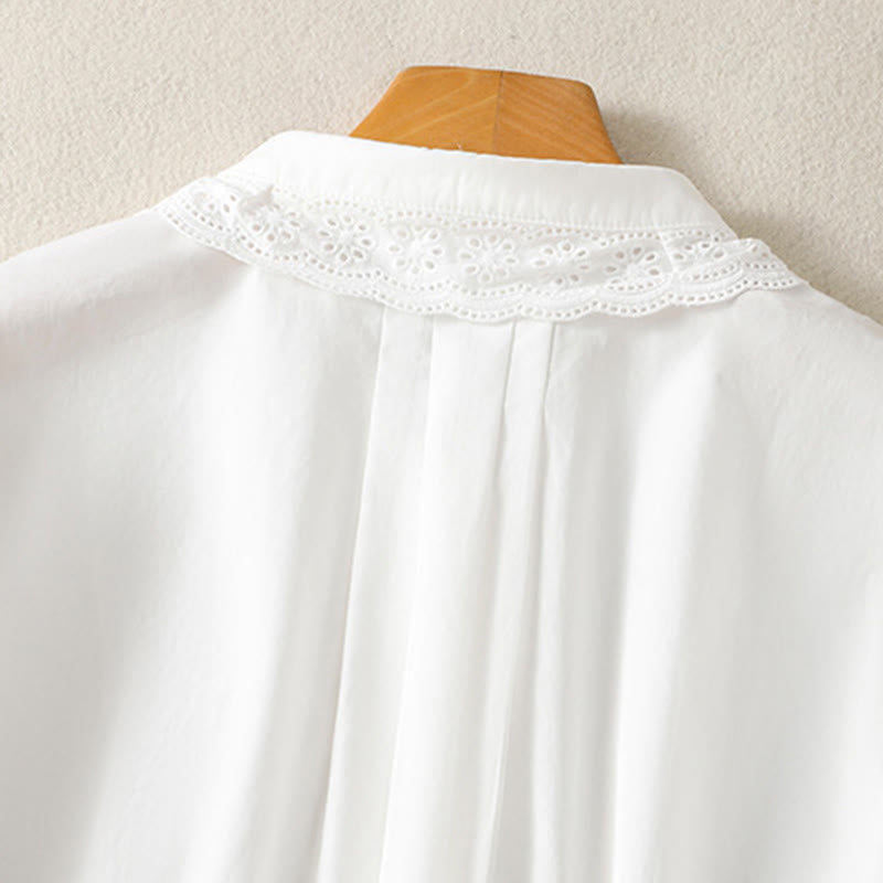 Nimara Ritual Casual Women's Long Sleeve Lace Lapel Shirt