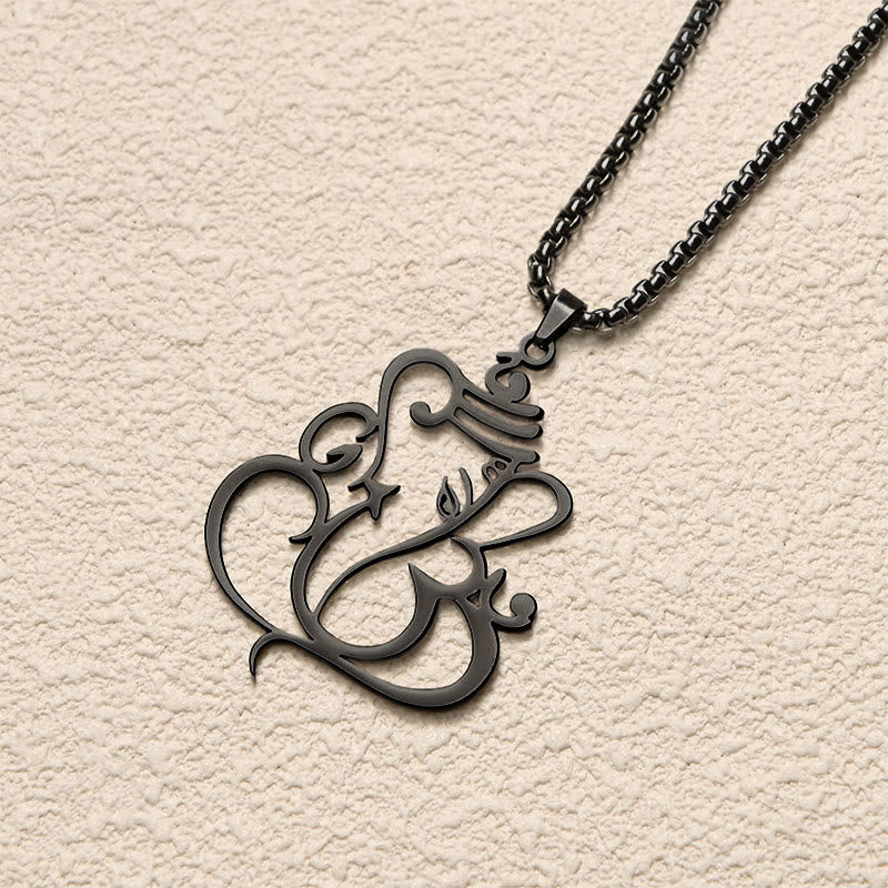 Nimara Ritual Ganesh Elephant Stainless Steel Protection Necklace Pendant