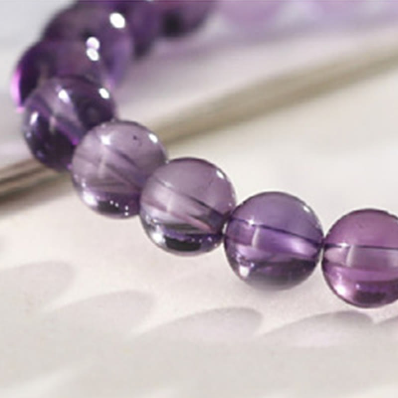 Nimara Ritual Amethyst Rose Quartz Strawberry Quartz Good Luck Charm Bracelet