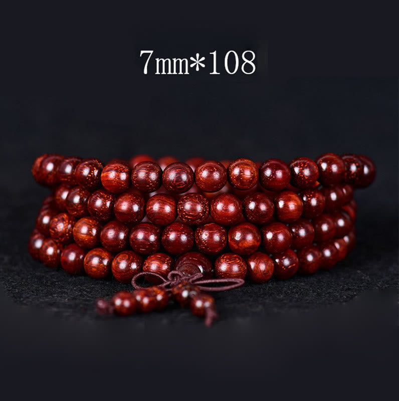 Nimara Ritual Tibetan Small Leaf Red Sandalwood Balance Bracelet